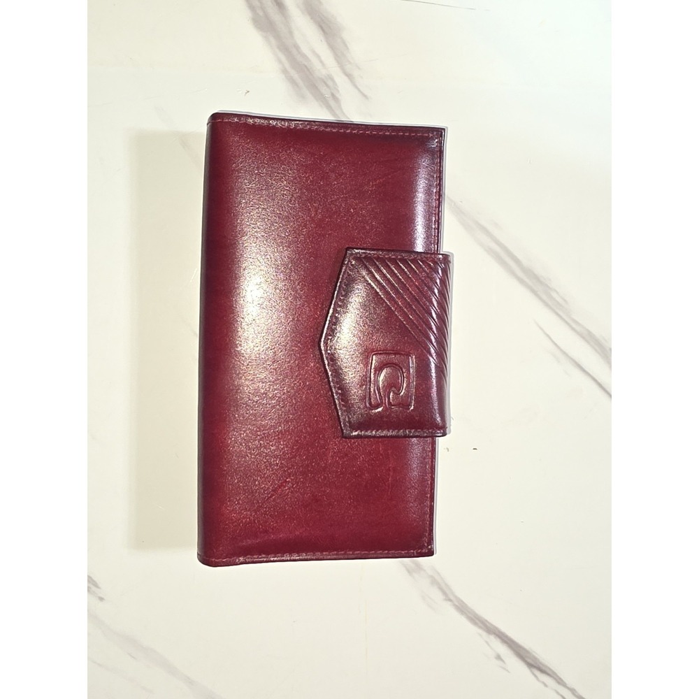 Vintage Capri Burgundy Glove Cowhide Leather Wallet Clutch Checkbook...